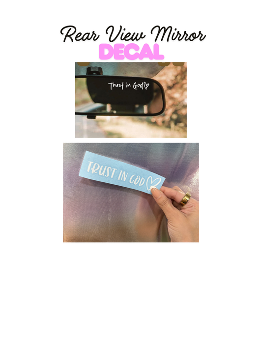 Trust in God Rear View Mirror Decal