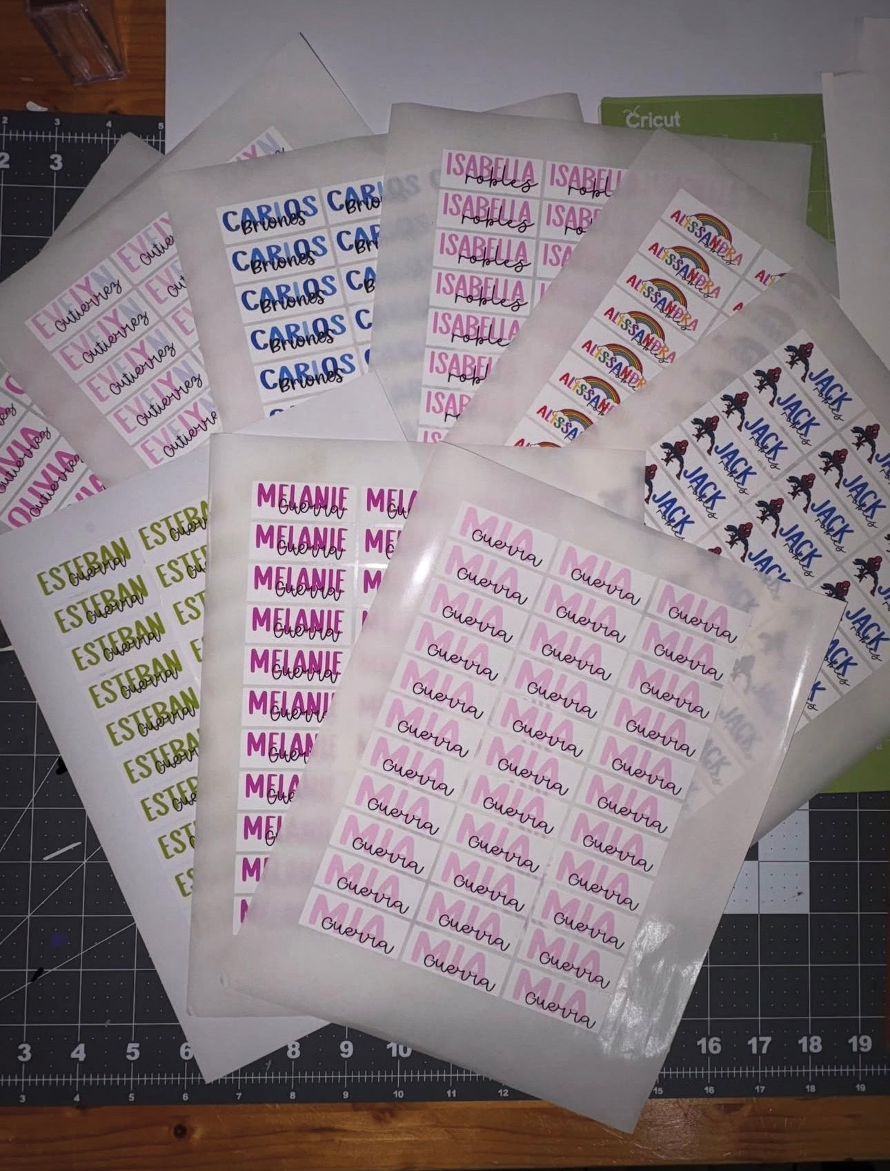 Back to school sticker labels