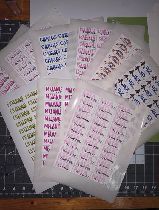 Back to school sticker labels