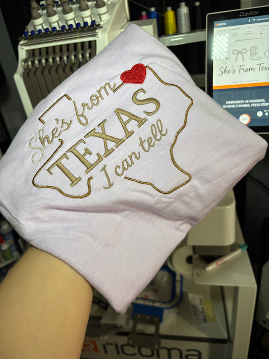 She’s from Texas- Tee