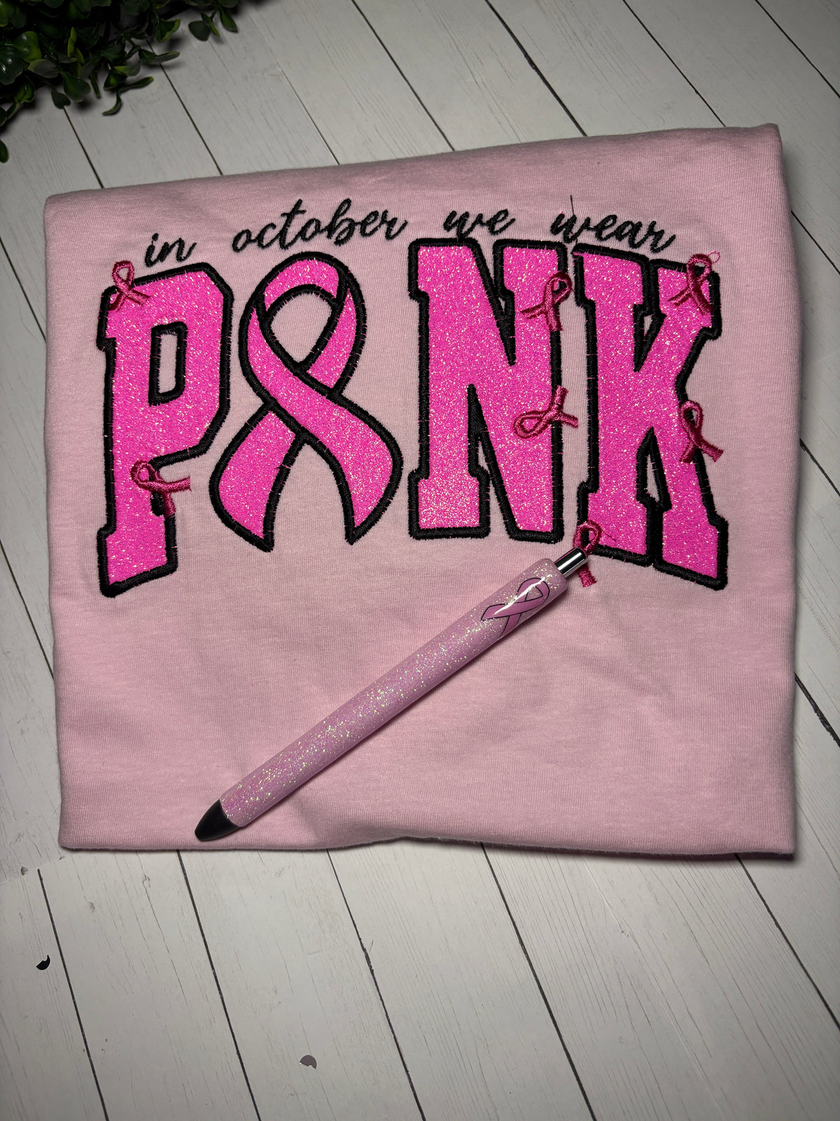 In October we wear PINK -  T-shirt & Pen BUNDLE