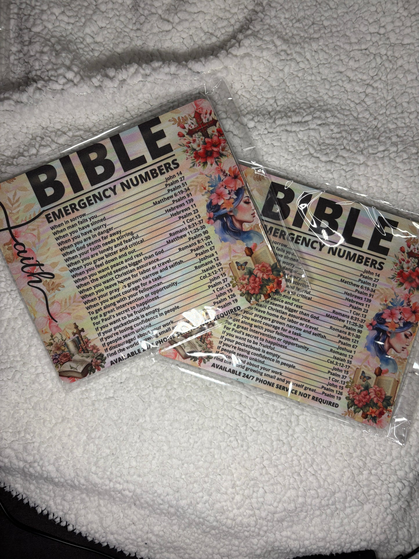 Bible Emergency Numbers- mouse pad